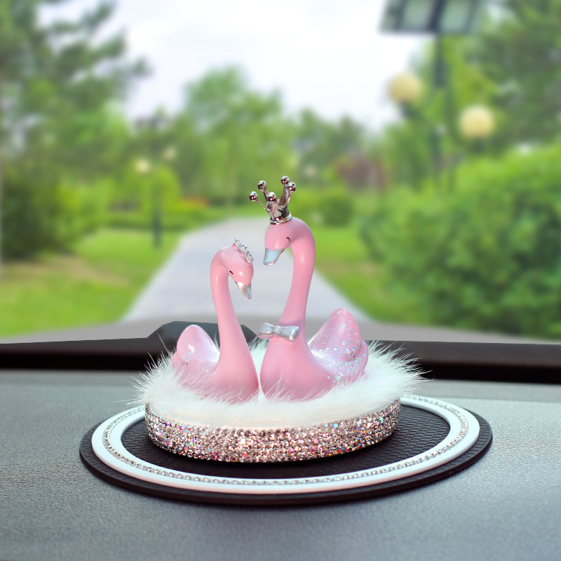 Nuevos adornos de automóvil cisne, adornos de automóvil creativos, adornos de consola central, adornos de aroma, artículos de automóvil para mujeres