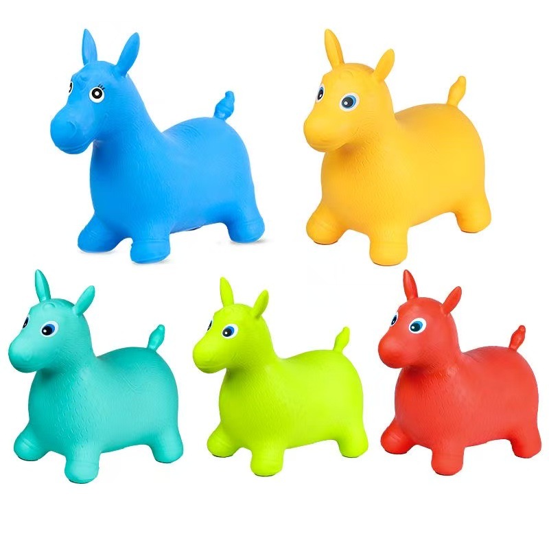 Inflatable Horse Toy Children's Jumping Horse Enlarged and Thickened Jumping Environmentally Friendly Rubber Outdoor Baby Horse Riding