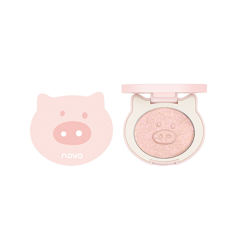 NOVO5506 Animal Diary Puré de papas Polvo reparador tridimensional de alto brillo para iluminar el tono de la piel Polvo de maquillaje