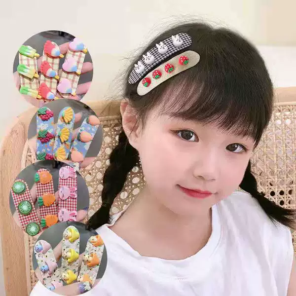 Children's Bangs Sticker Hair Breaking Artifact Girl's Velcro Hairband Baby's Hair Accessories Magic Sticker Headwear Summer