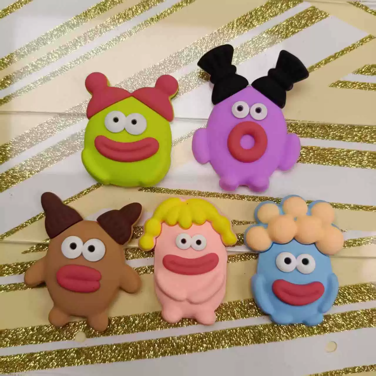 Мультяшная сосиска, монстр с большим ртом, ПВХ, мягкий клей, нашивка, кремовый клей «сделай сам», чехол для мобильного телефона, отверстие для обуви, веревка для волос, аксессуары для волос, нашивка