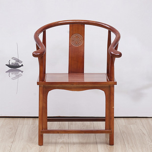 Chinoiserie Solid Wood Chair Three-Piece Ring Chair Master Chair Taishi Chair Official Hat Chair Antique Chair Backrest Solid Wood Chair Q&