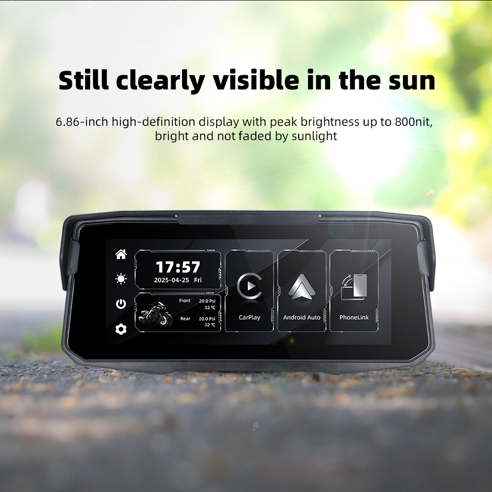 New Products 6.86inch Motorcycle Carplay Portable Navigation Can Support Quick Release Bracket