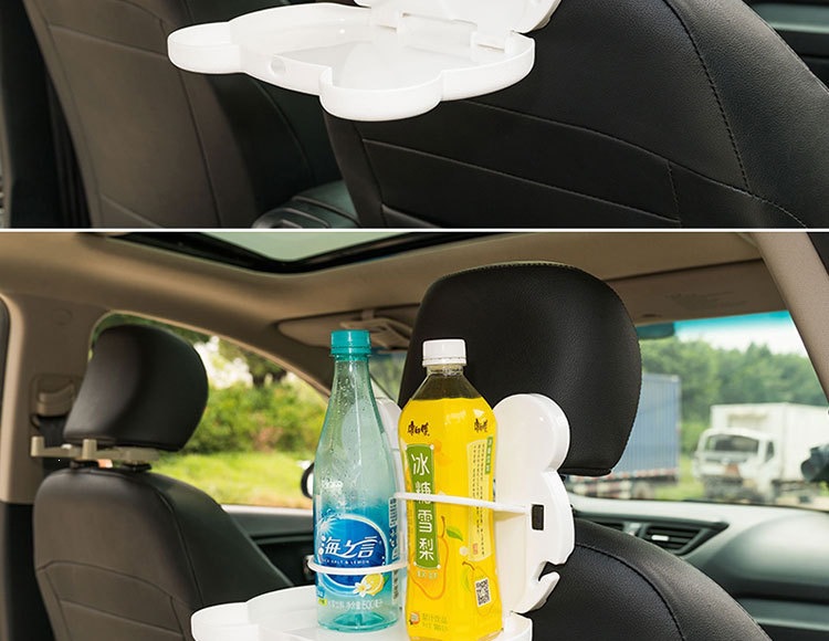 Cartoon Car-Mounted Foldable Dining Table, Rear Seat Car Cup Holder, In-Car Water Cup Holder, Car Beverage Holder, Multi-Functional