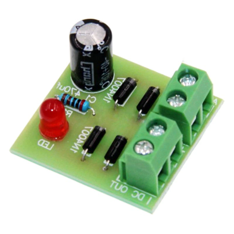 1N4007 мостовой выпрямитель, преобразователь питания переменного тока в постоянный, однофазный полноволновой выпрямитель, Комплект печатной платы