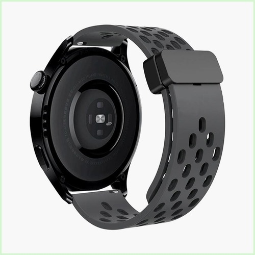 Applicable for Huawei GT5 watch, watch4pro, silicone hole breathing watch strap, magnetic foldable, compatible with GT3/2pro, 18mm