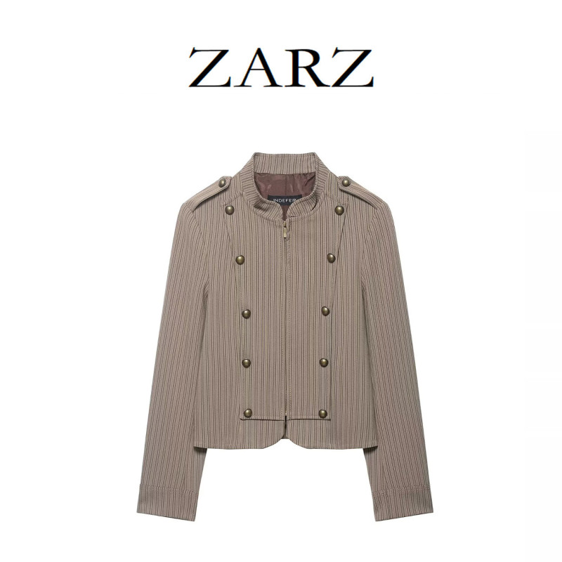 Zarz Self-Made European and American Style New Women's Fashion Striped Slim-Fit Blazer 2010/875/708 Zarz Self-Made European and American Style New Women's Fashion Striped Slim-Fit Blazer 2010/875/708