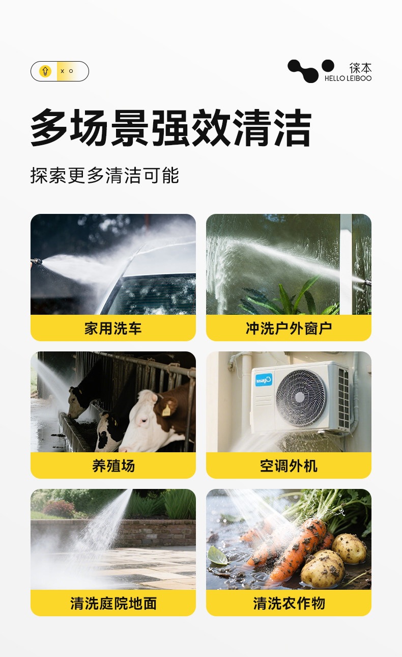 Car Washing Machine High-Pressure Water Gun for Home Use 220V Car Washing Tool Powerful Floor Cleaning Booster Pump High-Power Air Conditioner Cleaning