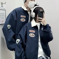 复古棒球服2025新款美式春秋季外套宽松休闲慵懒风飞行员夹克上衣