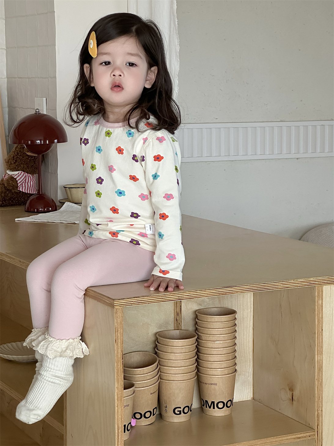 Pijamas infantiles de otoño conjunto de casa 2025 ropa de otoño ropa infantil coreana pijamas niñas ropa de hogar dos piezas