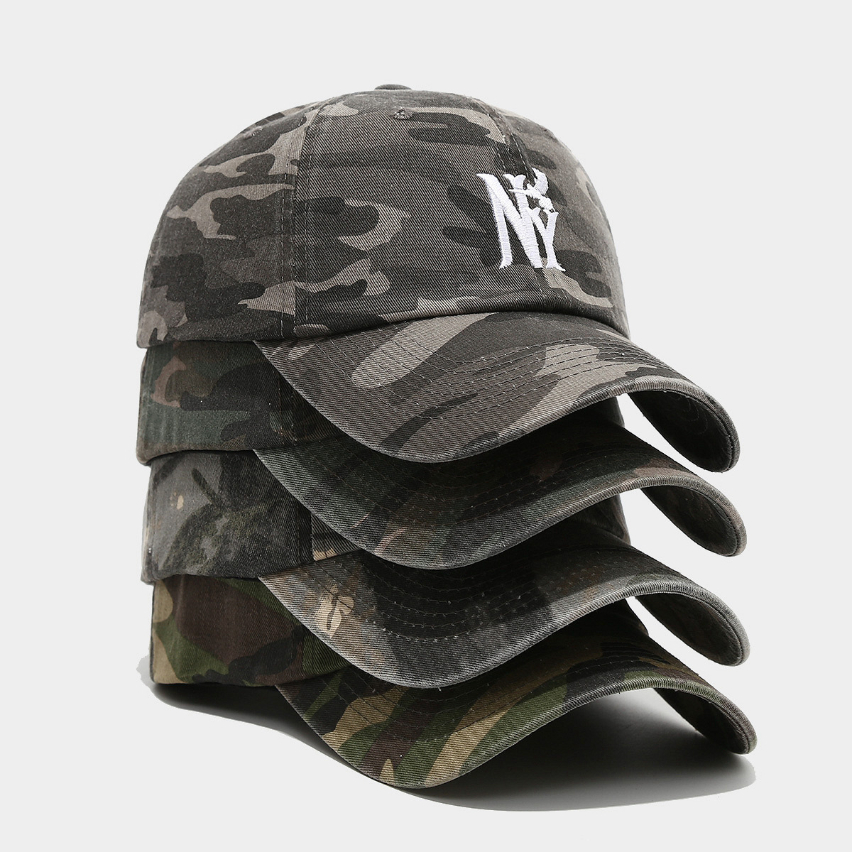 Gorra de béisbol de camuflaje antiguo retro de moda europea y americana, deportes al aire libre, ocio, letras bordadas, gorras de visera para hombres y mujeres