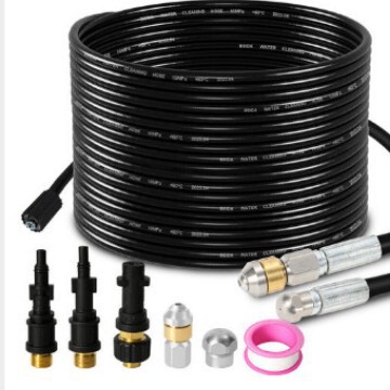 Multifunctional High Pressure Washer Sewer Jetting Kit 5800Psi Drain Cleaning Hose Rat Head