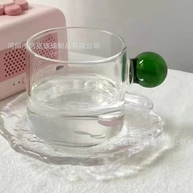 100ml colorful bead small cup (green handle)