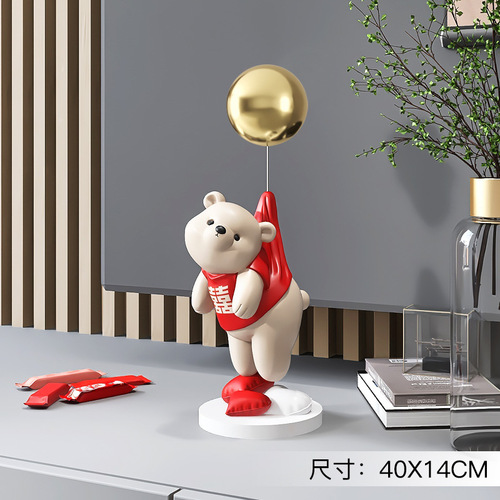 [6 pieces] Trendy bear living room decorations, home accessories, entrance TV cabinet decoration, housewarming gifts