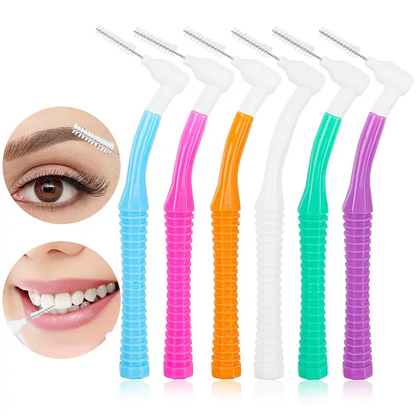 L-Shaped Interdental Brushes, 10 Pieces, Cleaning Toothbrushes, Orthodontic Interdental Brushes, Portable Interdental Cleaning Care Brushes, Wholesale