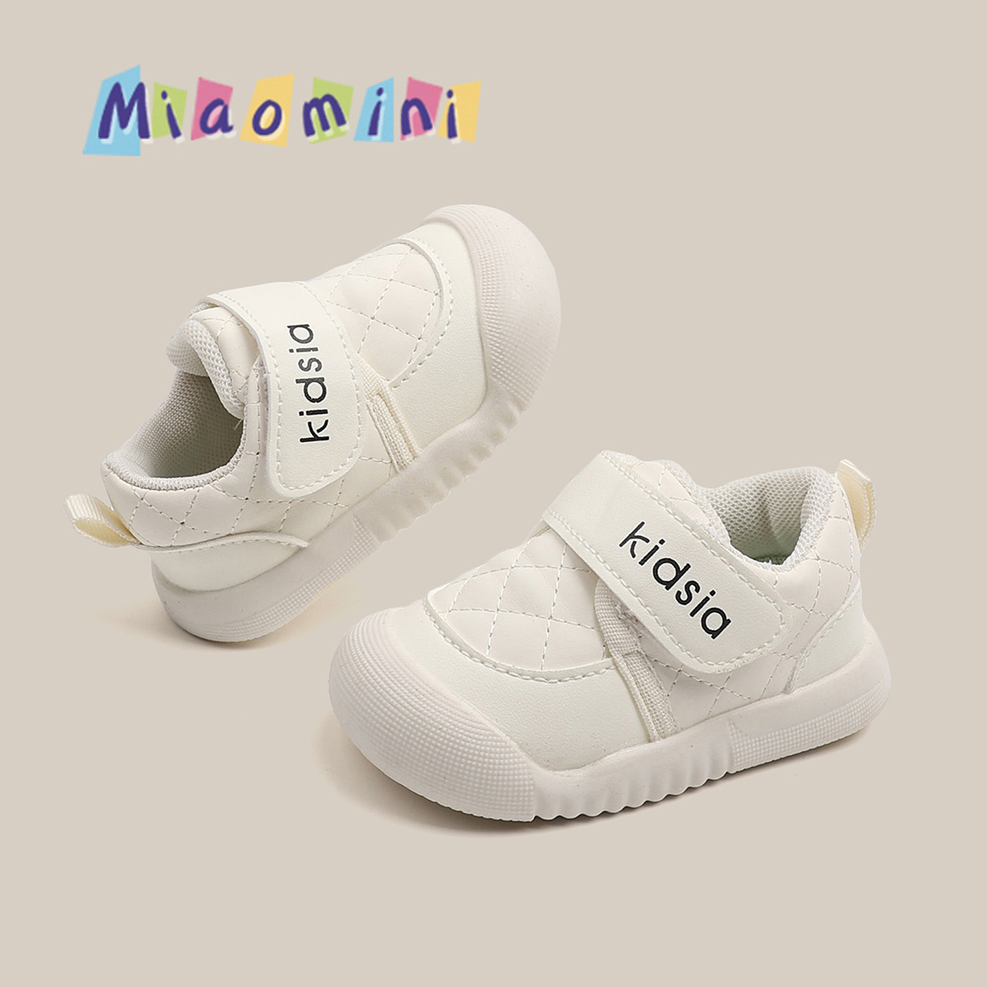 Babyschoentjes voor jongens met zachte, antislipzool, witte schoenen in casual stijl voor peuters van 0-3 jaar. Nieuwe lente/herfstcollectie._voghion.com