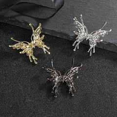 鋅合金蝴蝶胸針高級感胸針時尚簡約搭配服飾胸花歐美復古別針批發