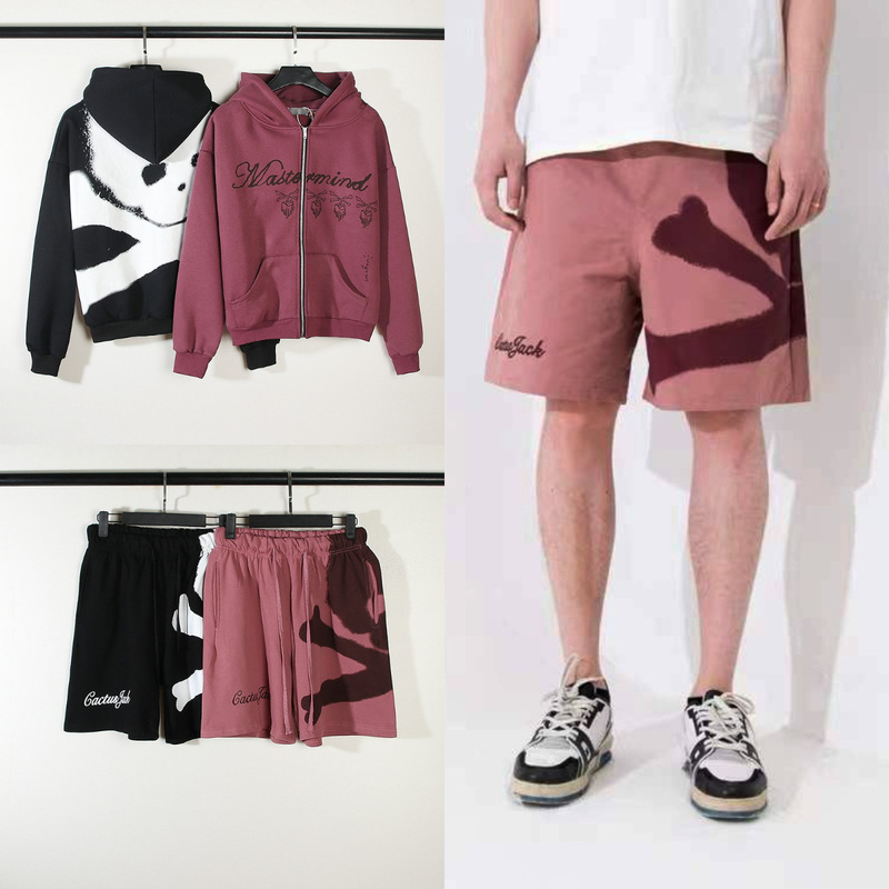 Travis Scott Cactus Jack Skull Hip-Hop Trendy Brand Hooded Sweatshirt Men's and Women's Zipper Jacket