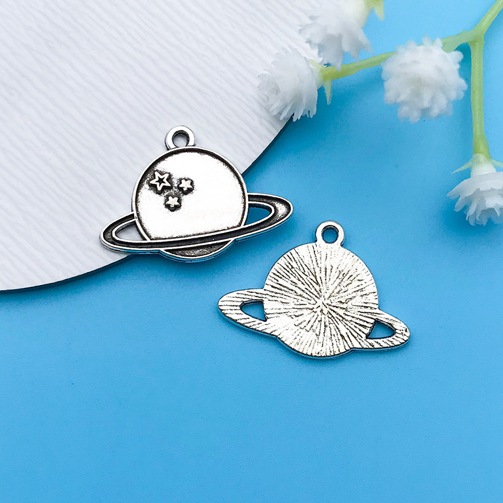 1 고대 실버 원형 항공 위성 별 지역 25x17mm-11216-1.5g