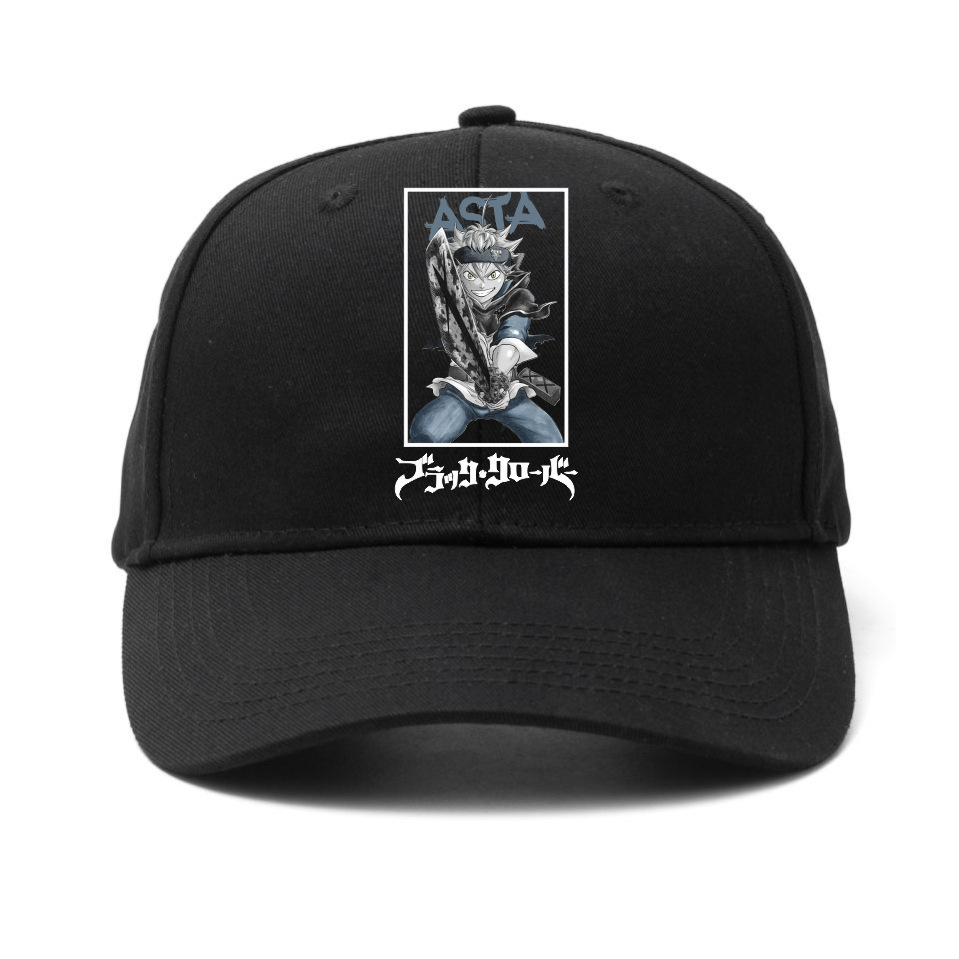 Comercio exterior venta caliente trébol negro Black Clover gorra de béisbol al aire libre sombrero para el sol pareja sombrero de lengua de pato