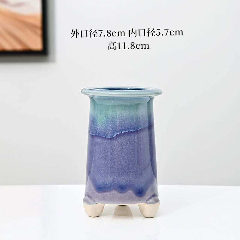 Macetas carnosas agrietadas en hielo, cerámica doméstica, arcilla transpirable, cerámica gruesa, control de raíces, pilas viejas, lavabo especial, liquidación, venta al por mayor