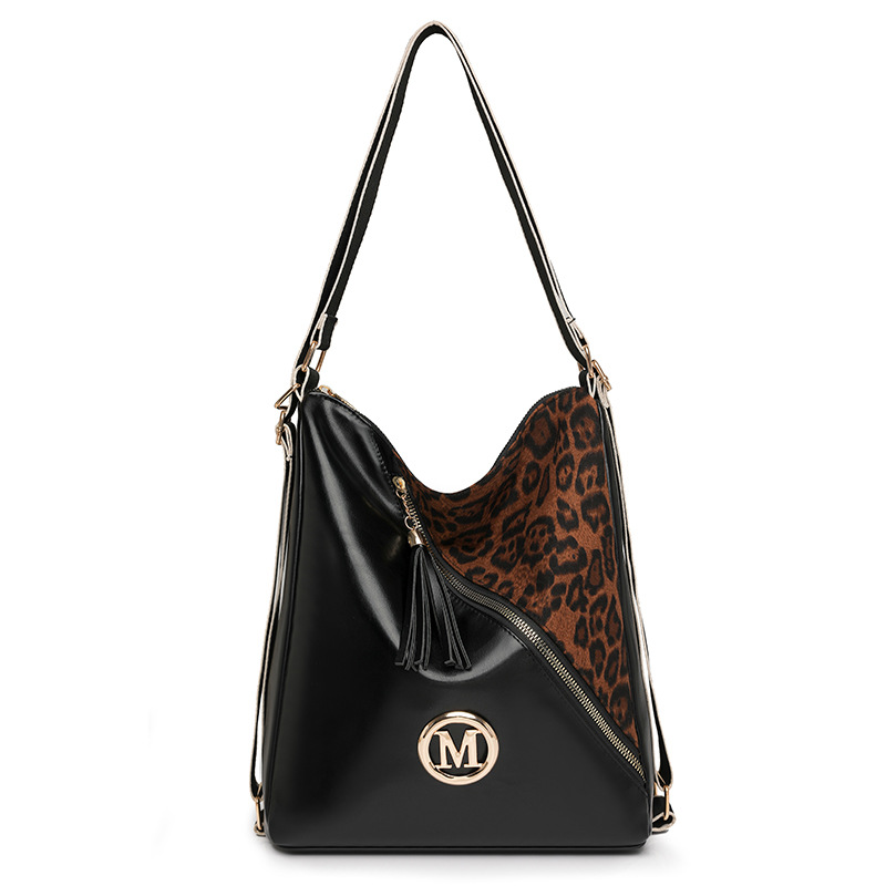 Lujo ligero, nicho, textura de alta calidad, bolso de alta capacidad, moda femenina, estampado de leopardo, bolso de hombro multifuncional al por mayor