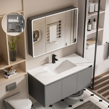 A*加厚蜂窝铝小户型浴室柜厕所洗手盆卫生间洗脸盆柜组合陶瓷一体