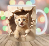 3D plane color cat Cat Kitty Kittensewing Machine Ceramic Coffee Mark Cup