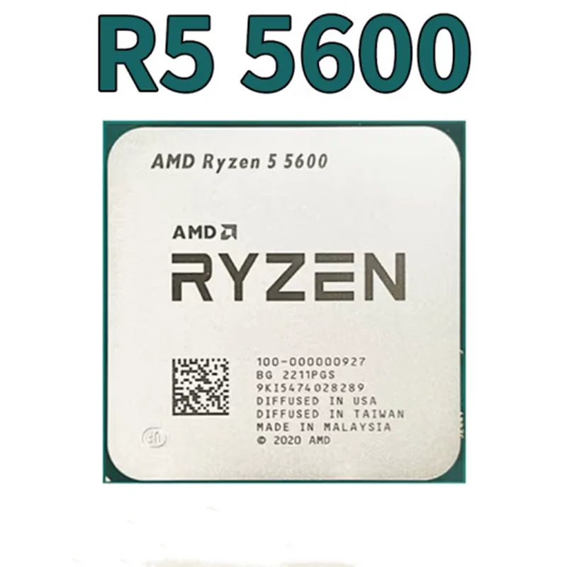 AMD R5 5600 без оболочки AM4 шестиядерный двенадцатипоточный процессор, совместим с B650/X670/E