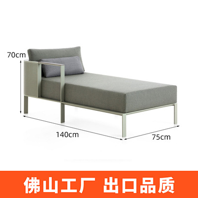 Sofá de acero inoxidable al aire libre patio terraza ocio muebles de metal a prueba de lluvia balcón de protección solar mesa de comedor ocio silla de comedor image 13