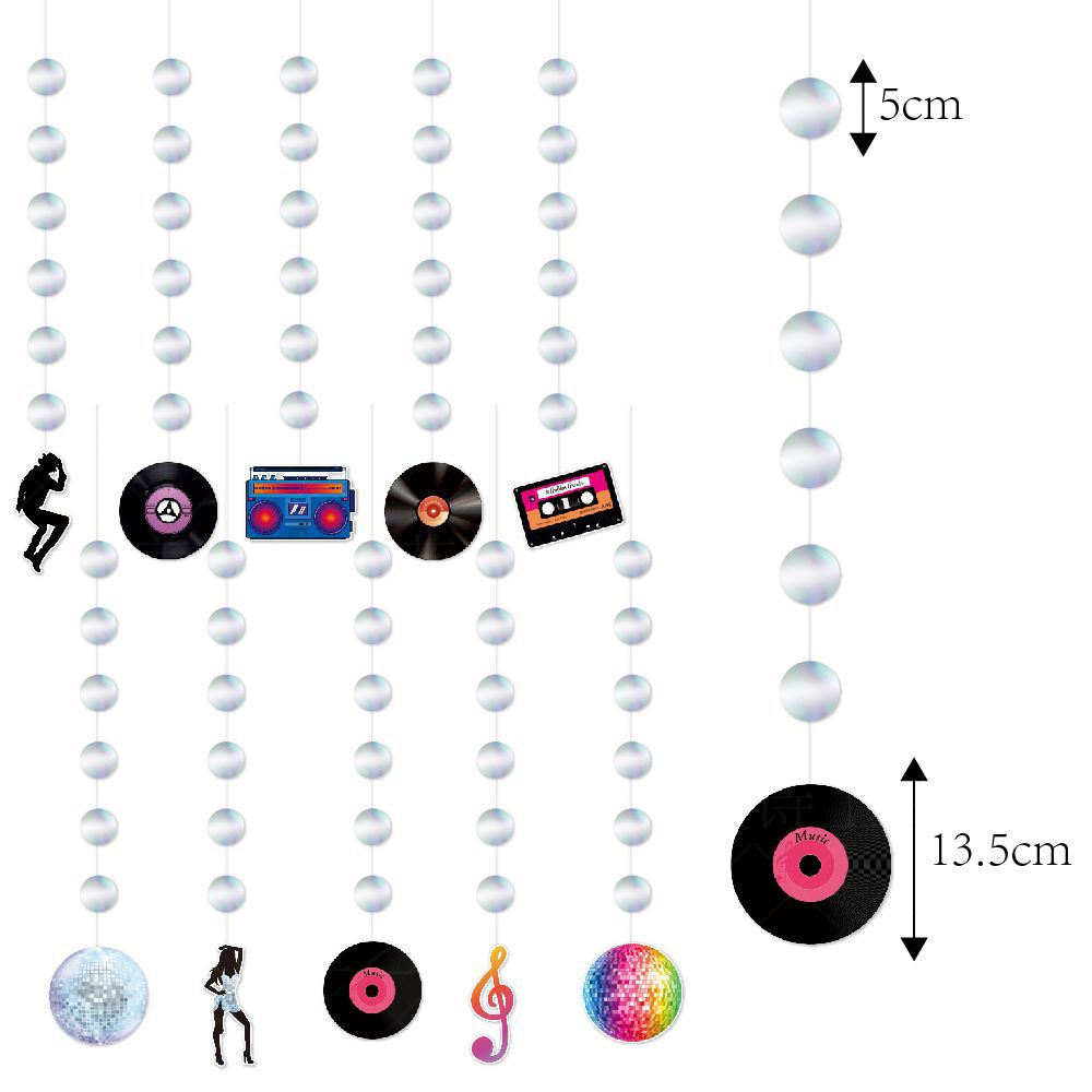 Amazon nueva discoteca tema Fiesta decoración registro coche línea colgante cumpleaños decoración Garland colgante