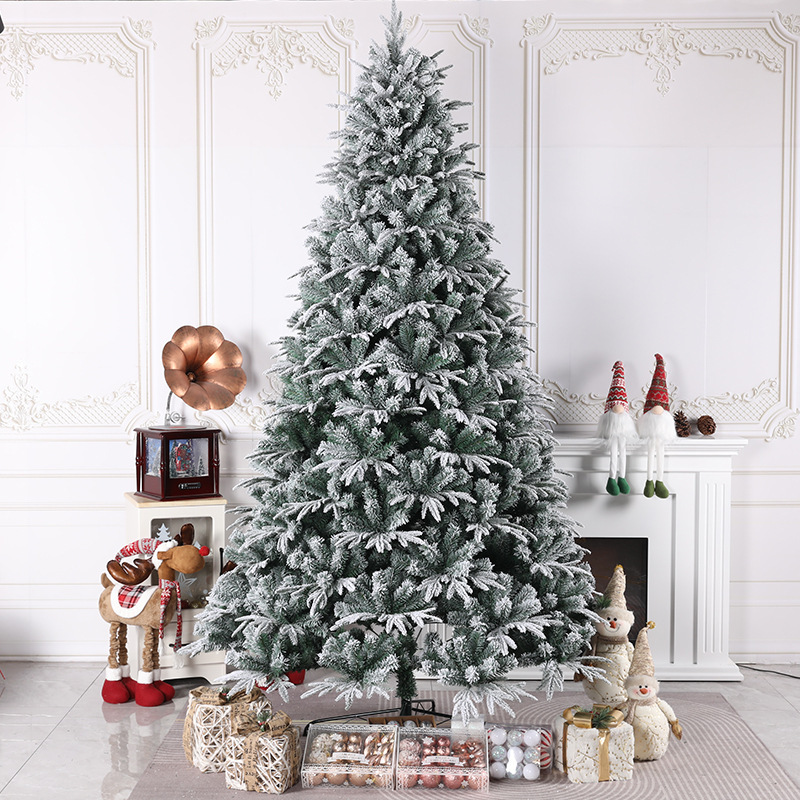 落雪クリスマス新型pe混合pvc植毛少雪クリスマスツリーメーカークリスマス装飾クリスマス微雪樹|undefined