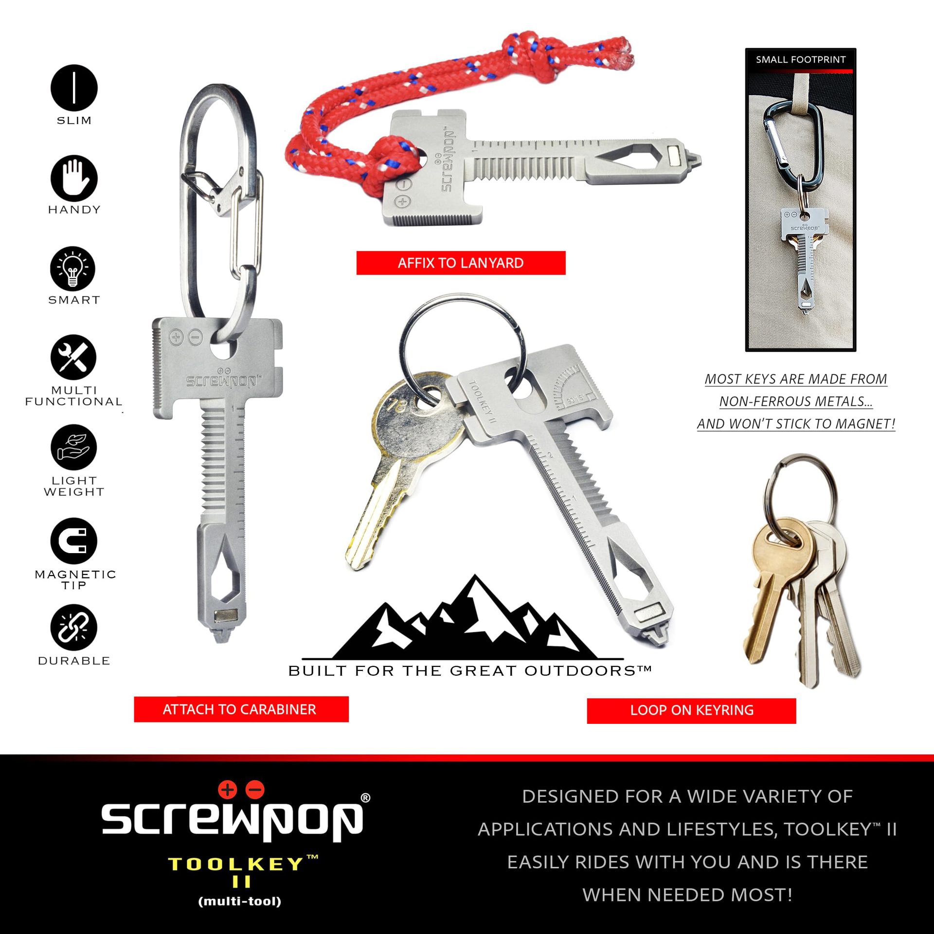 アマゾンの新しいアイデア17-in-1 Multi-Tool多機能ツールキーホルダー修復ツール