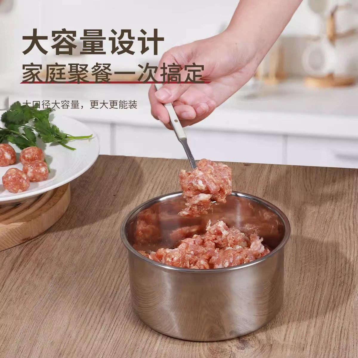 Bolitas de acero inoxidable caseras para hacer artefactos de cocina molde de bolitas de carne diarias bolitas de pescado herramientas de fabricación comerciales