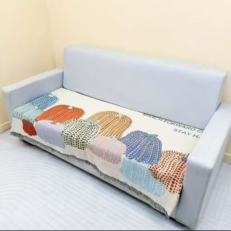 Sofa Towel for All Seasons, Double-Sided Multi-Functional Universal Gauze Hair Cushion, Bath Towel, Blanket, Tablecloth, Foreign Trade Cross-Border Delivery