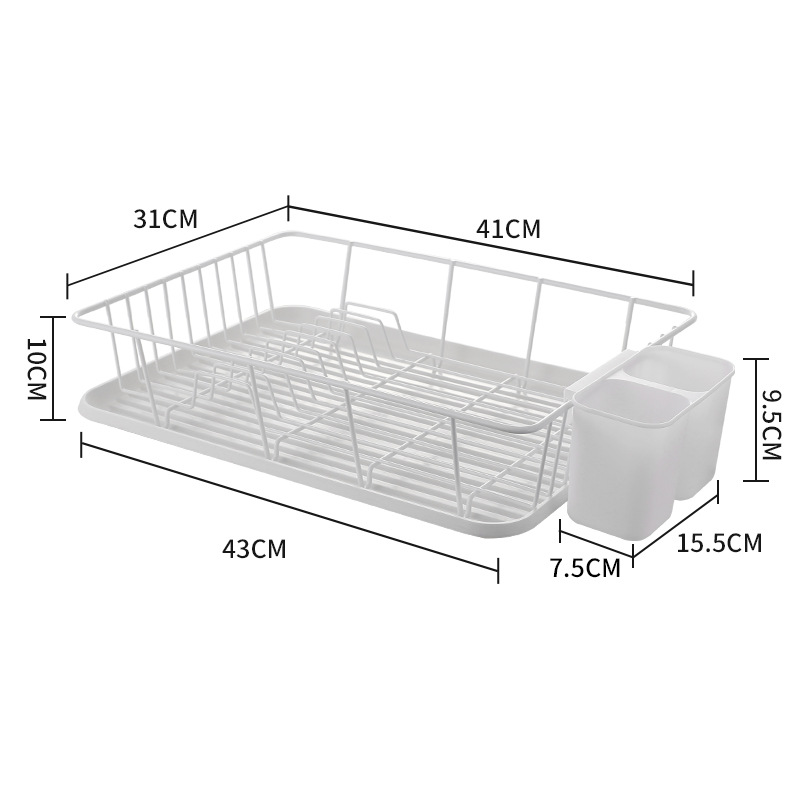 Fregadero de cocina Mesa tazón de drenaje estante cesta de drenaje estante de almacenamiento de plato tazón de drenaje y palillos Almacenamiento de almacenamiento en rack