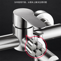 304 Shower Cold and Hot Water Tap Flower Shower Switch Bathroom Triple Stainless Steel Bathroom Bath Concealed Mixing Valve 