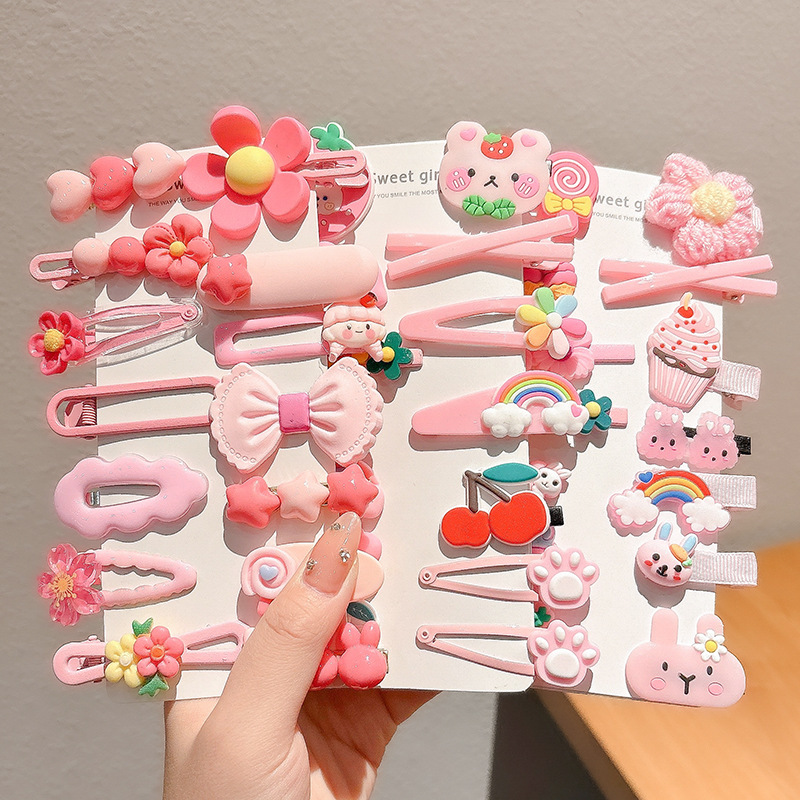 2024 nuevo clip BB de color lindo clip de cabello de boca de pato chica lateral clip de frange para niños tocado tarjeta de cabello rotura