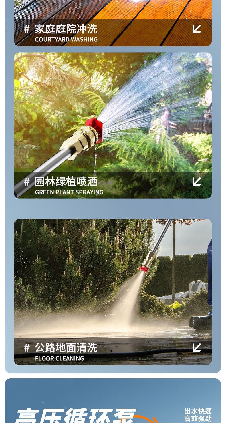 Wireless Electric Cleaning Machine Sprayer Car Wash Watering Pesticide High-Power All-In-One Universal High-Pressure Water Gun Car Wash Machine