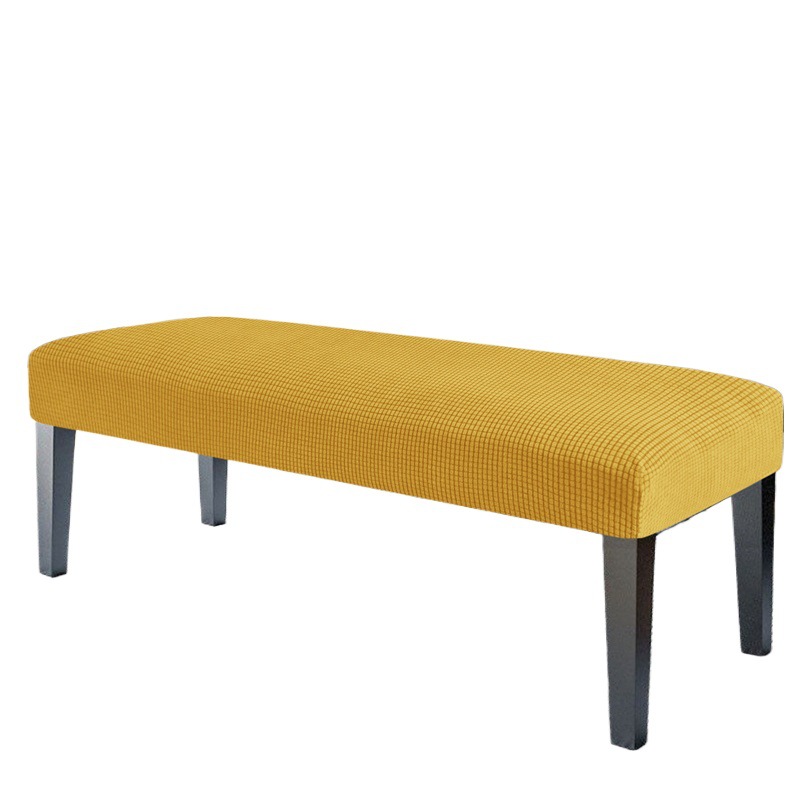 Nordic Corduroy Elastic Bench Cover Footstool Dust Cover Headboard Bench Cushion Cover Waterproof Oil-resistant INS Style
