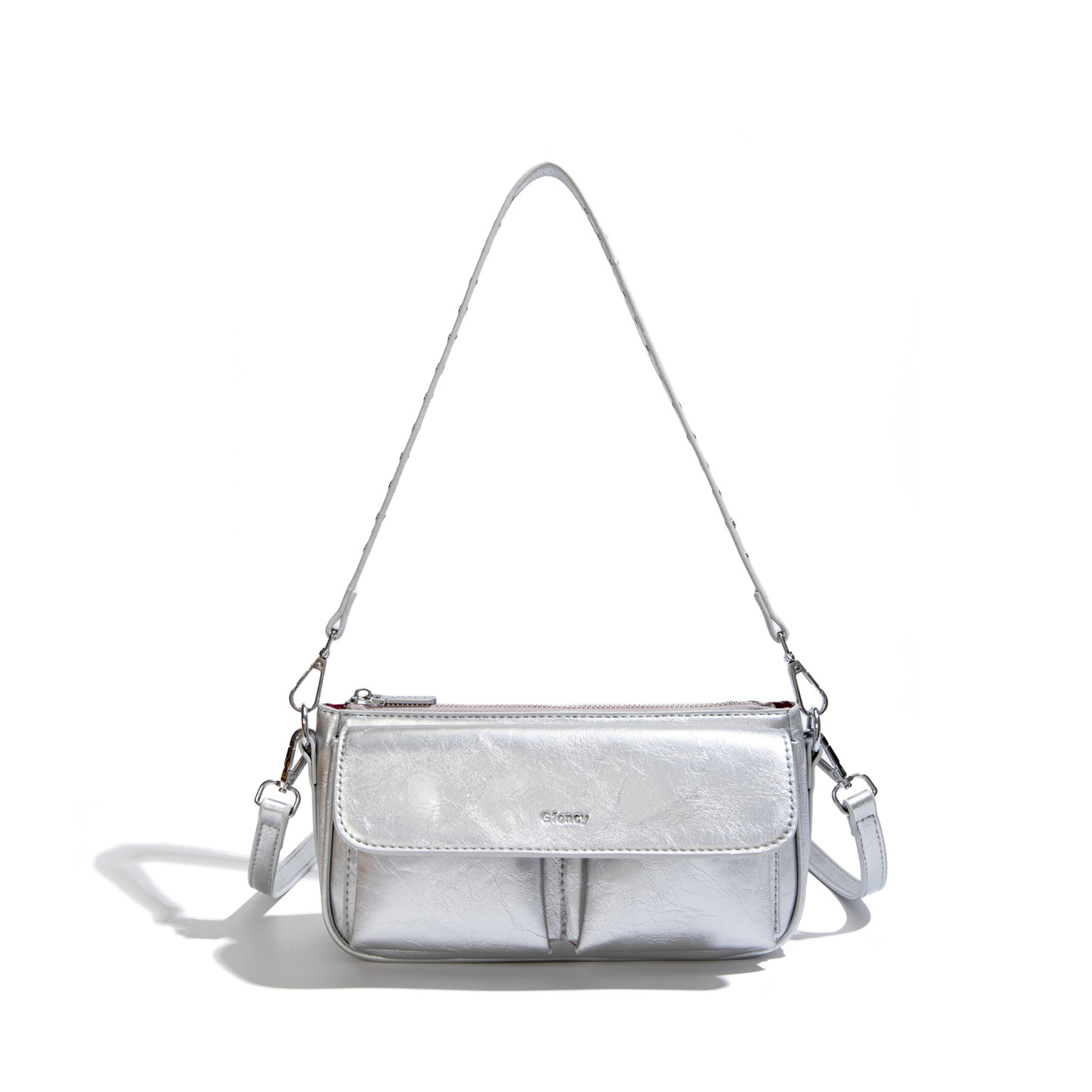 Bolsos de textura alta para mujeres 2026 nuevo lujo ligero exquisito versátil bolso cuadrado pequeño de moda casual mochila de hombro