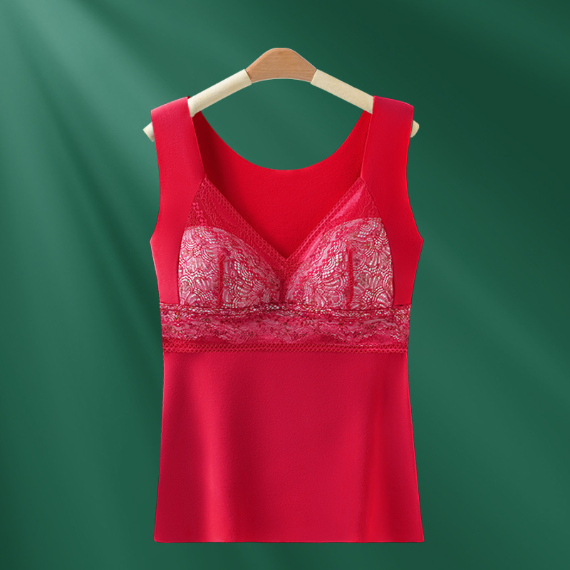 Otoño e Invierno estricta selección cuerpo que forma el chaleco sujetador forrado de vellón de terciopelo cepillado calefacción sin costuras ropa interior térmica para las mujeres