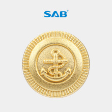 【现货批发】 SAB金属材质钮扣西服大衣外套纽扣圆形船锚扣子配件