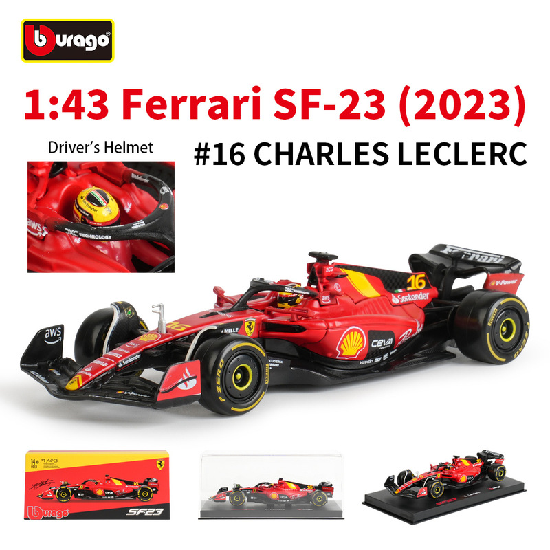 Bimei 1:43 F1 SF23 Formula 2023 Racing Leclerc Car Alloy Car Model Bimei 1:43 F1 SF23 Formula 2023 Racing Leclerc Car Alloy Car Model