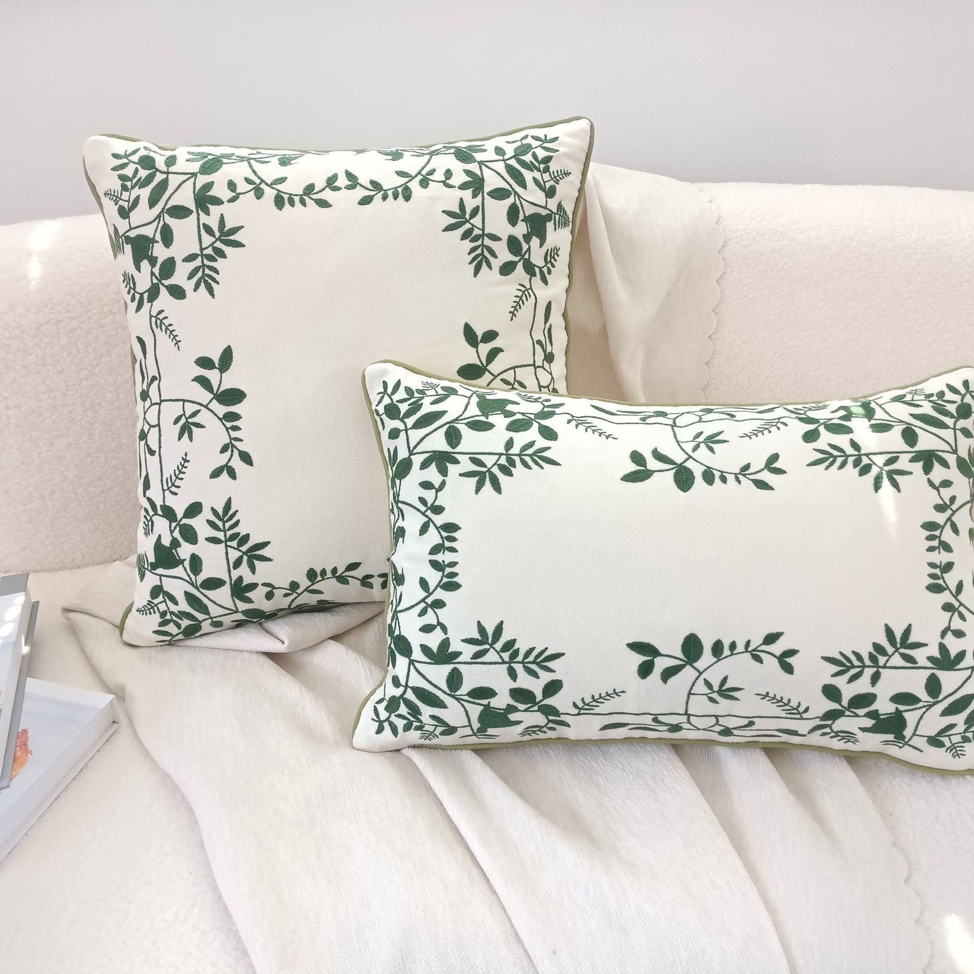 녹색 야생 등나무 남자 (베개 코어 제외)