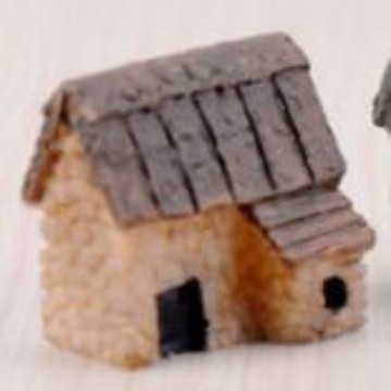 Nhà tranh cửa nhỏ resin, phụ kiện trang trí tiểu cảnh rêu DIY mini chậu sen đá (z-CJ-457)