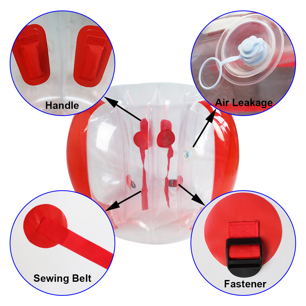 Juegos divertidos accesorios de bolas de choque inflables bolas de choque de hierba juguetes de bolas de amortiguación de sumo inflables bolas de burbujas