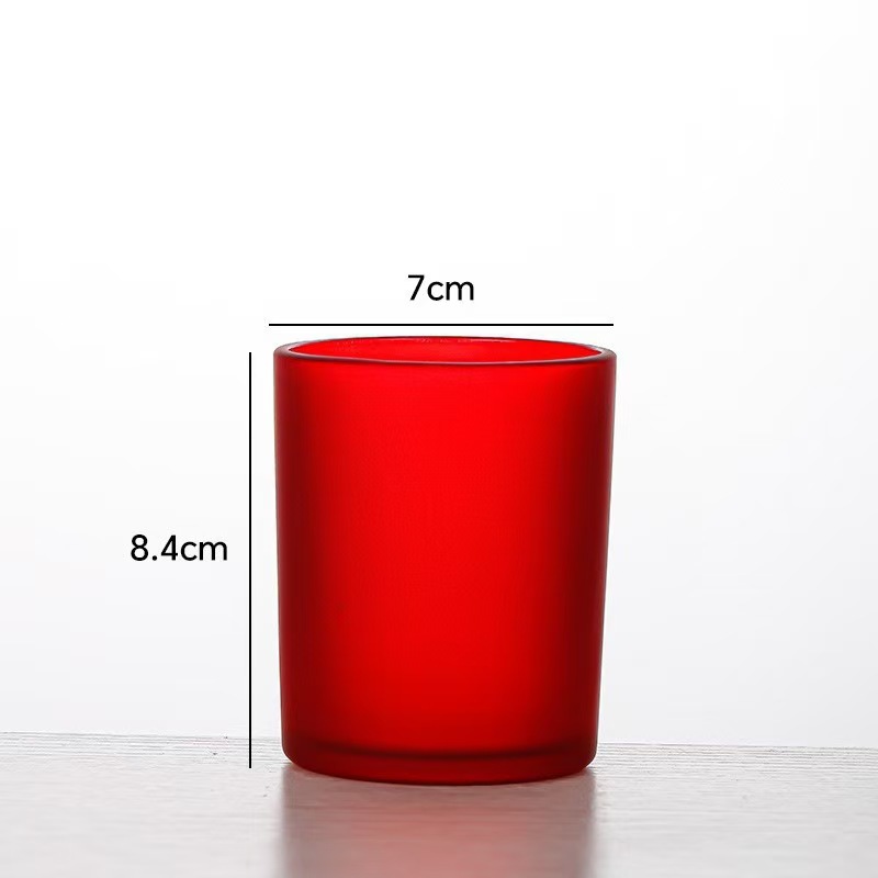 Inventario transfronterizo venta caliente de vidrio de colores taza de cera de incienso candelabro 8090 calibre candelabro ornamental contenedor de velas