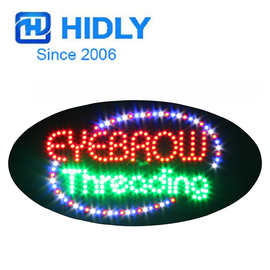 出口美国美容店招牌发光字LED eyebrow threadxing睫毛线发光字