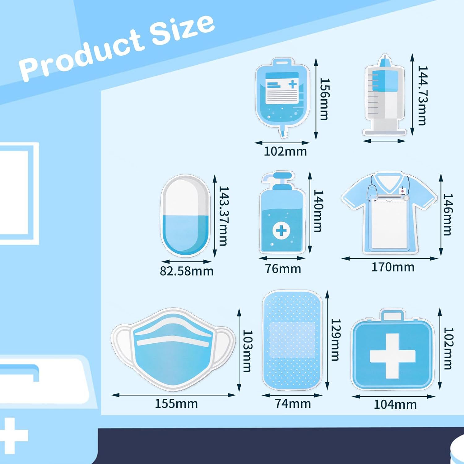 Combinación de tema médico transfronterizo nota adhesiva nota creativa almohadilla de color en forma especial Bloc de notas de personalización de soporte